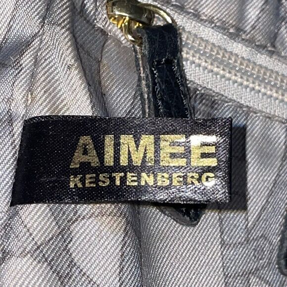 Aimee Kestenberg Tamitha Backpack Black Soft Pebbled Leather Adj Shoulder Strap. main image 4